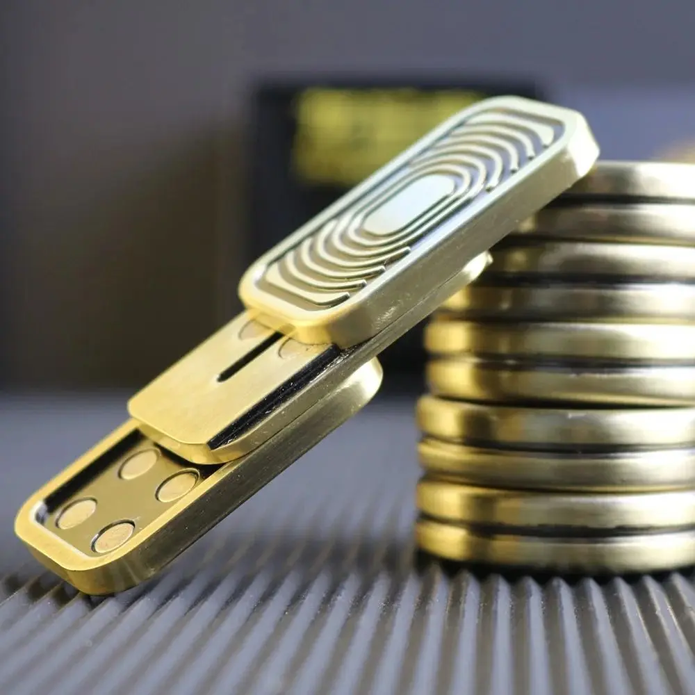 

Креативный слайдер Triple Push Fidget, ручной спиннер, сенсорная карта, магнитная камера в форме, счастливый металлический Fidget, СДВГ, аутизм
