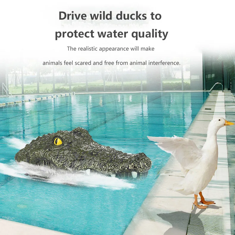 RC Crocodile Head Simulation Boat Remote Control Joke Alligator Decoy 2.4G Electric Toys Summer Water  Spoof Toys for Kid Aldult