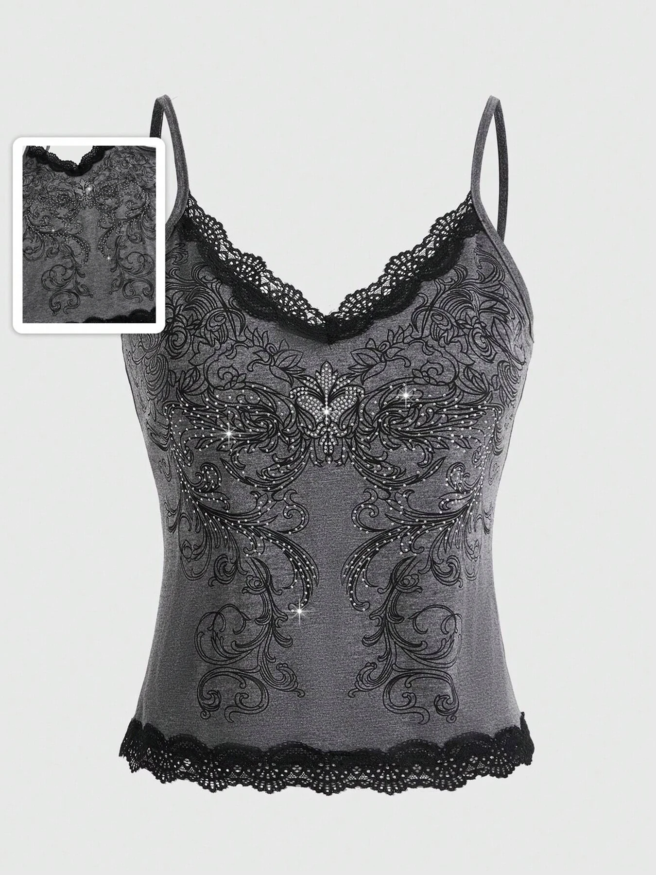 Summer new printed camisole la - Cami Top Lace review and price