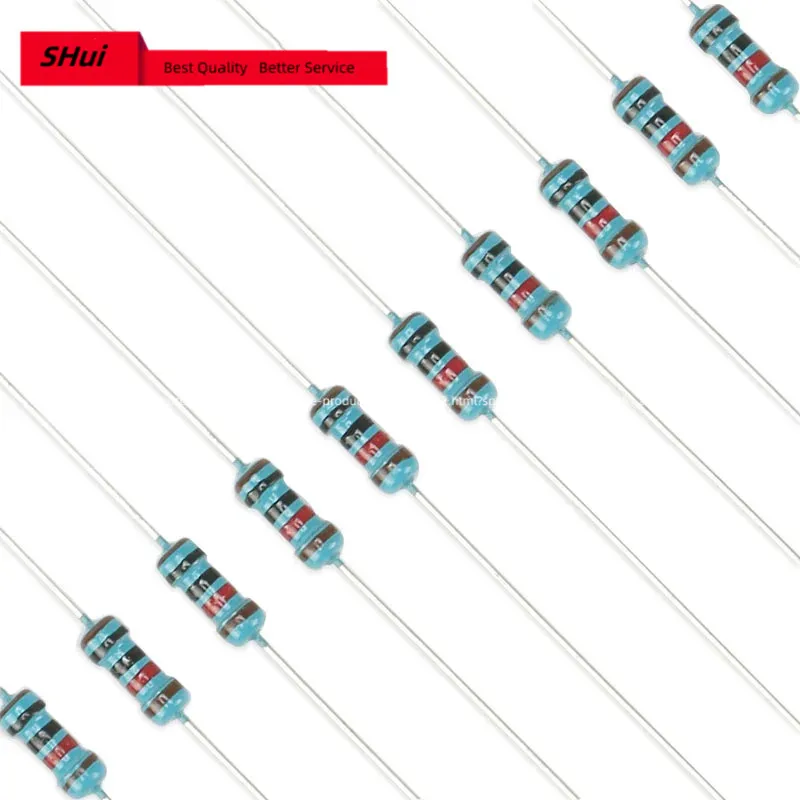 Résistance à film métallique, 1k ohms, 1/4W, 1k, 1kohm, 100 W, 0.25 ROHS, 1% pièces