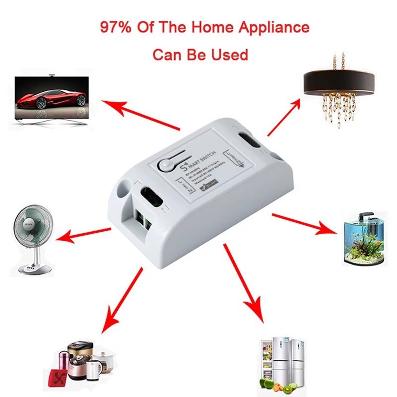 1Pcs 433Mhz Wireless Tuya RF Wifi Smart Switch Timer Interruptor Inteligente Switch Smart Life Control Smart Home Work Tools