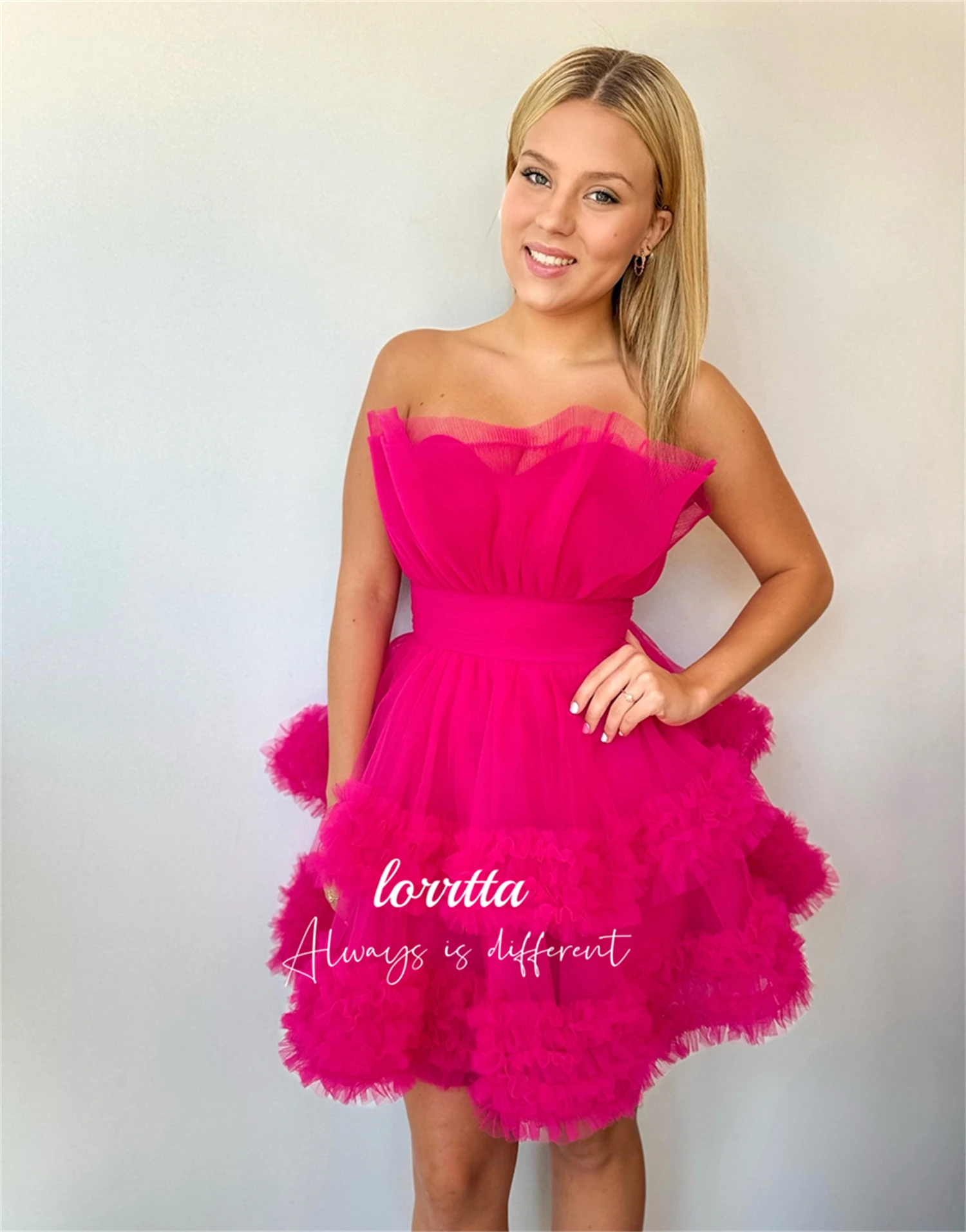 

Lorrtta Cocktail Dress Mini Skirt Wedding Party Sharon Happy Evening Dresses Women Parties Robe De Soiree Femmes Elegant Woman