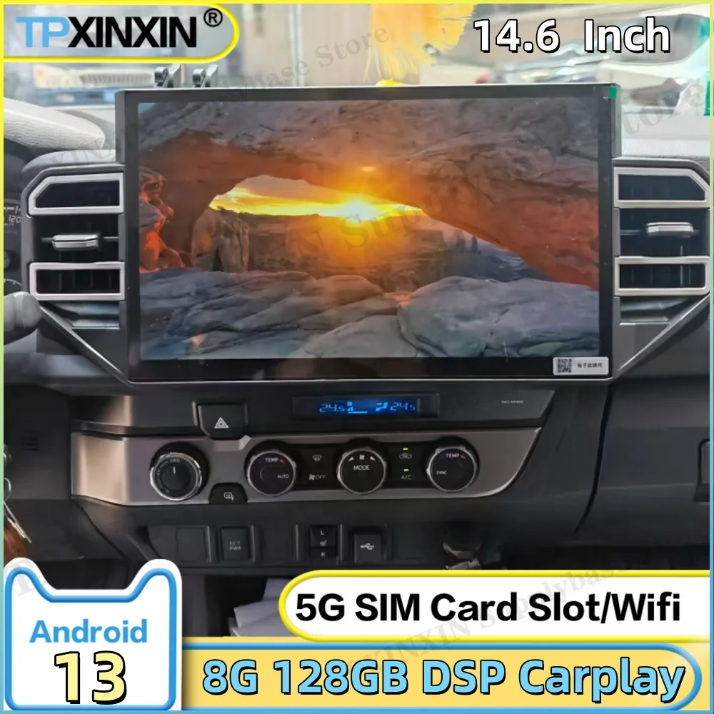 For Toyota Tacoma 2016~2023 Split Screen Multimedia Android Radio Navigation Auto Carplay Car Stereo Receiver player Head Unit