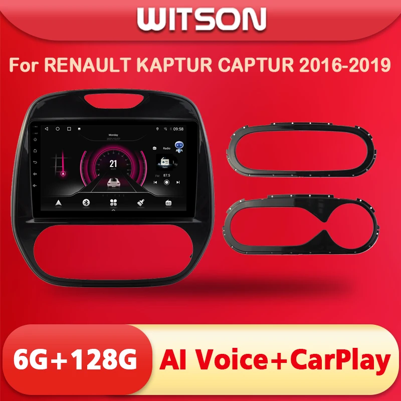 WITSON car monitor Android 12  AI VOICE auto radio For RENAULT KAPTUR CAPTUR 2016 2017 2018 2019 6GB 128GB navigation stereo