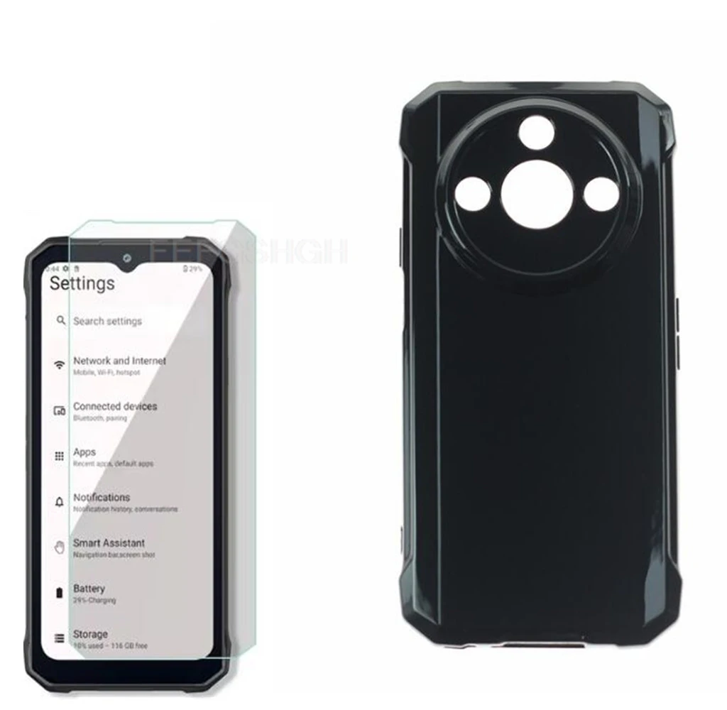 Protective Glass For Hotwav T7 Pro 6.6" Case Silicone Clear Cover For Hotwav T7…