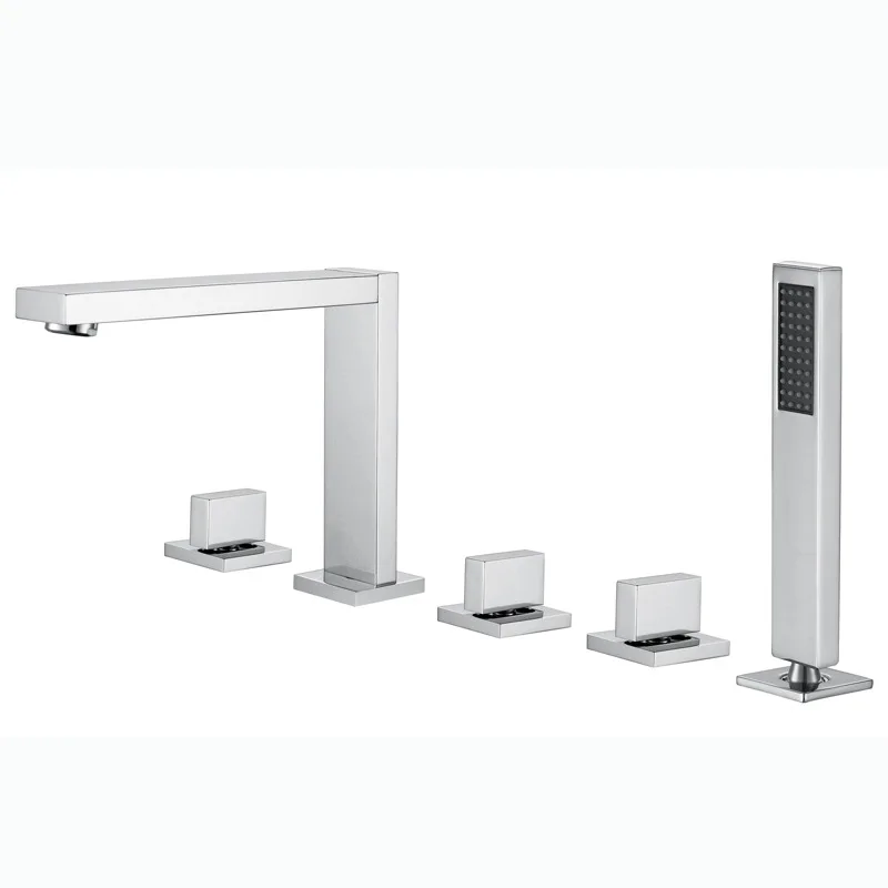 

Bathtub Faucet 5 Holes Bathroom Tap Spout Bathtub Faucets with Handheld Shower for Bathtub Faucet