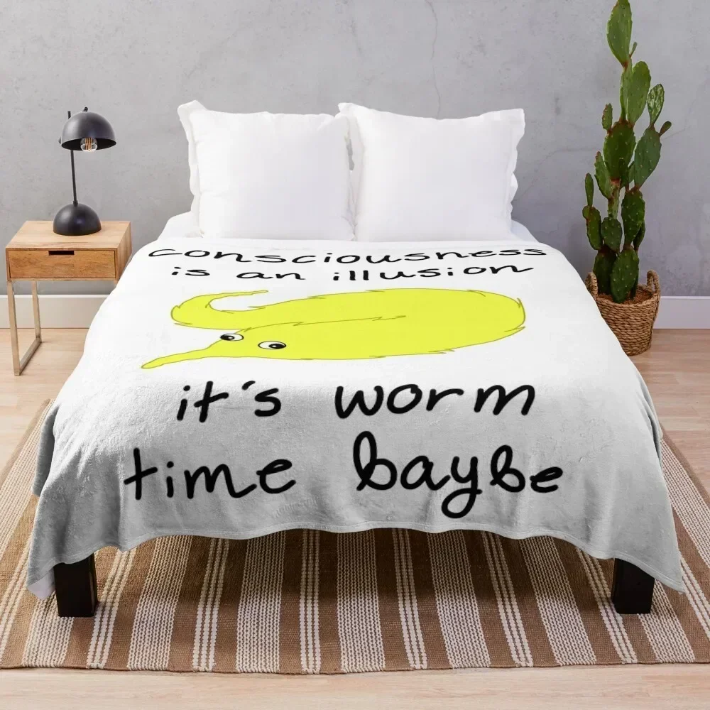 

it's worm time baybe! Throw Blanket Versatile Cozy Throw Blanket for All Occasions