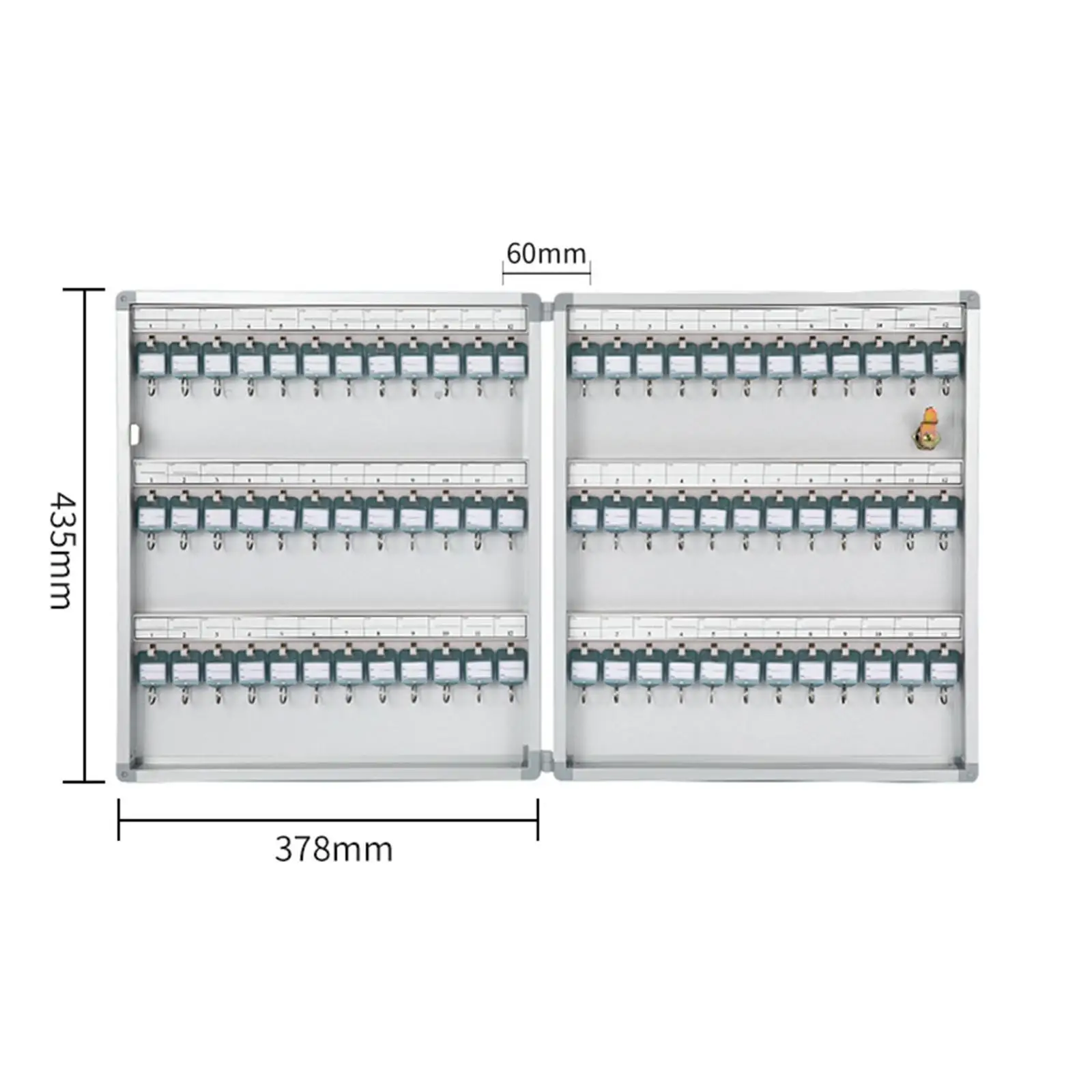 72 Position Key Storage Lock Box Locking Key Cabinet with Key Tag Labels Key Box