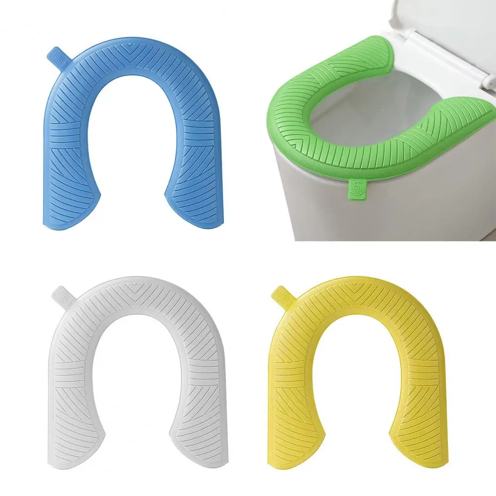 Toilet Seat Soft Thick Cover Non-Slip Waterproof Hygienic Child Safe Toilet Seat Home Bathroom Travel Comfortable Toilet Seat Pa