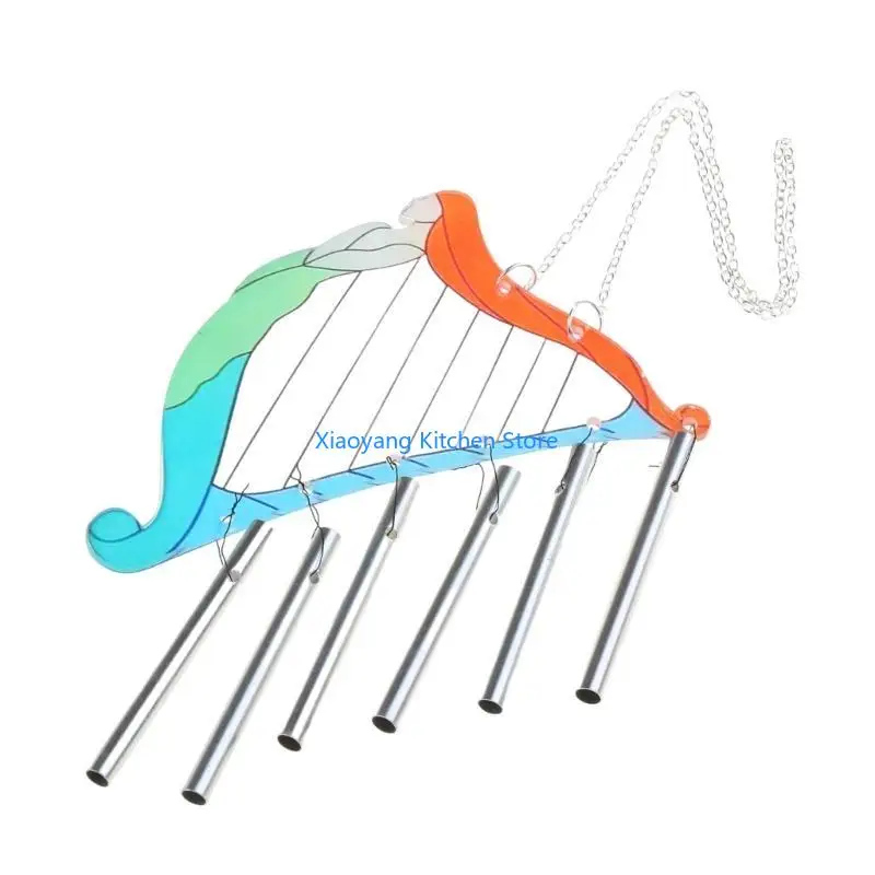 69HC Beauty Girl Harp Multi-Tubes Wind Chimes for Outside Decoration Tuned Elegant