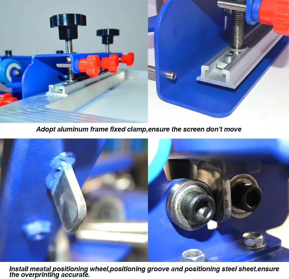 طابعة شاشة من نوع الطاولة 4 ألوان 2 محطة مايكرو تسجيل آلة طباعة الشاشة الحريرية طابعة تي شيرت الصحافة #3