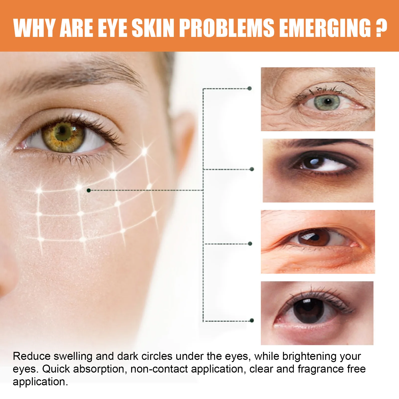 

Eye Stick Vitamin C Fading Eye Bags Fine Lines Crow‘s Feet Firming Lifting Moisturizing Skincare Under Eye Roller Stick Cream