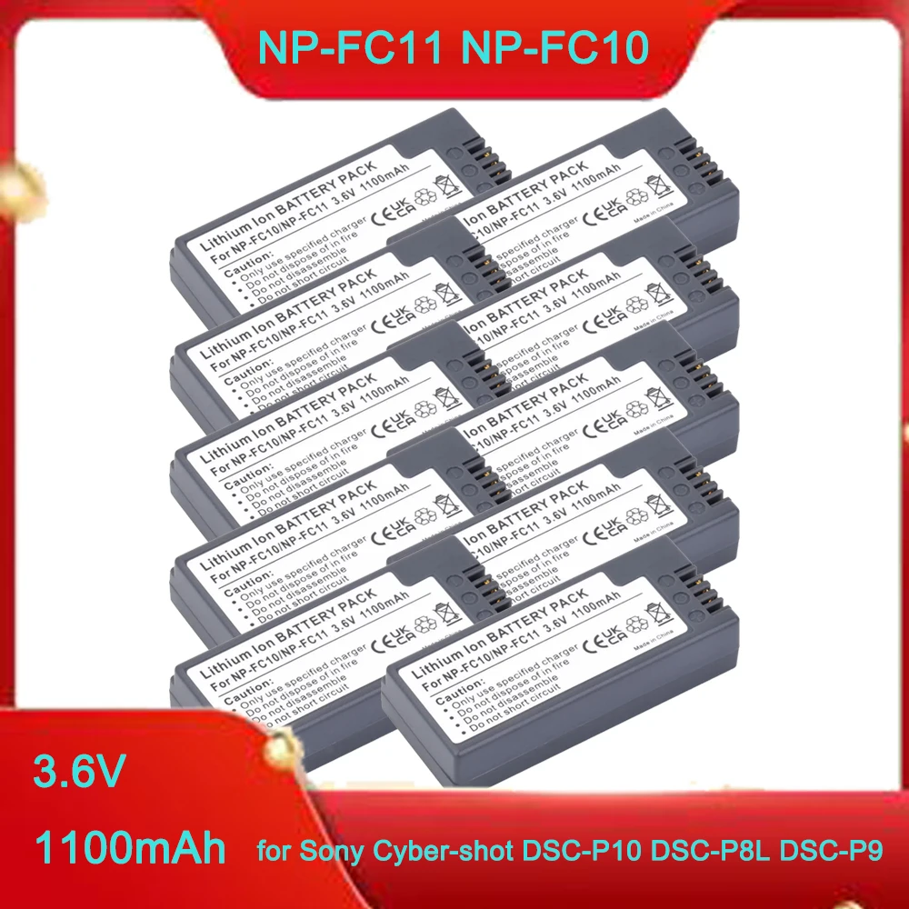 1/2/10 x 1100mAh NP-FC11 NP-FC10 Battery for Sony Cyber-shot DSC-P10 DSC-P8L DSC-P9 DSC-P7 DSC-P2 DSC-P3  DSC-P5 F77A