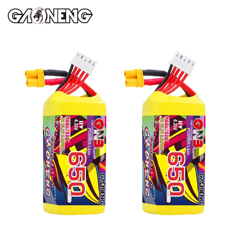 GNB 4S 650mAh 15.2V 160C Lipo Battery With XT30 for FPV Drone Quadcopter Helicopter Airplane Parts 15.2V Rechargeable Battery