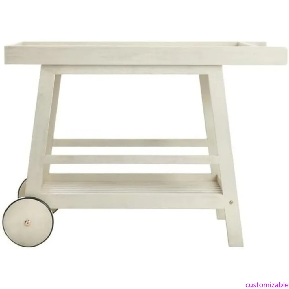 

SAFAVIEH Renzo White Bar Cart for Indoor and Outdoor Use