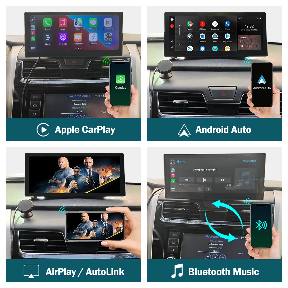 Road Top Touch Screen of Linux with Wireless CarPlay Android Auto Air Play Navigation for any Vehicle Truck Lorry VAN Car SUV