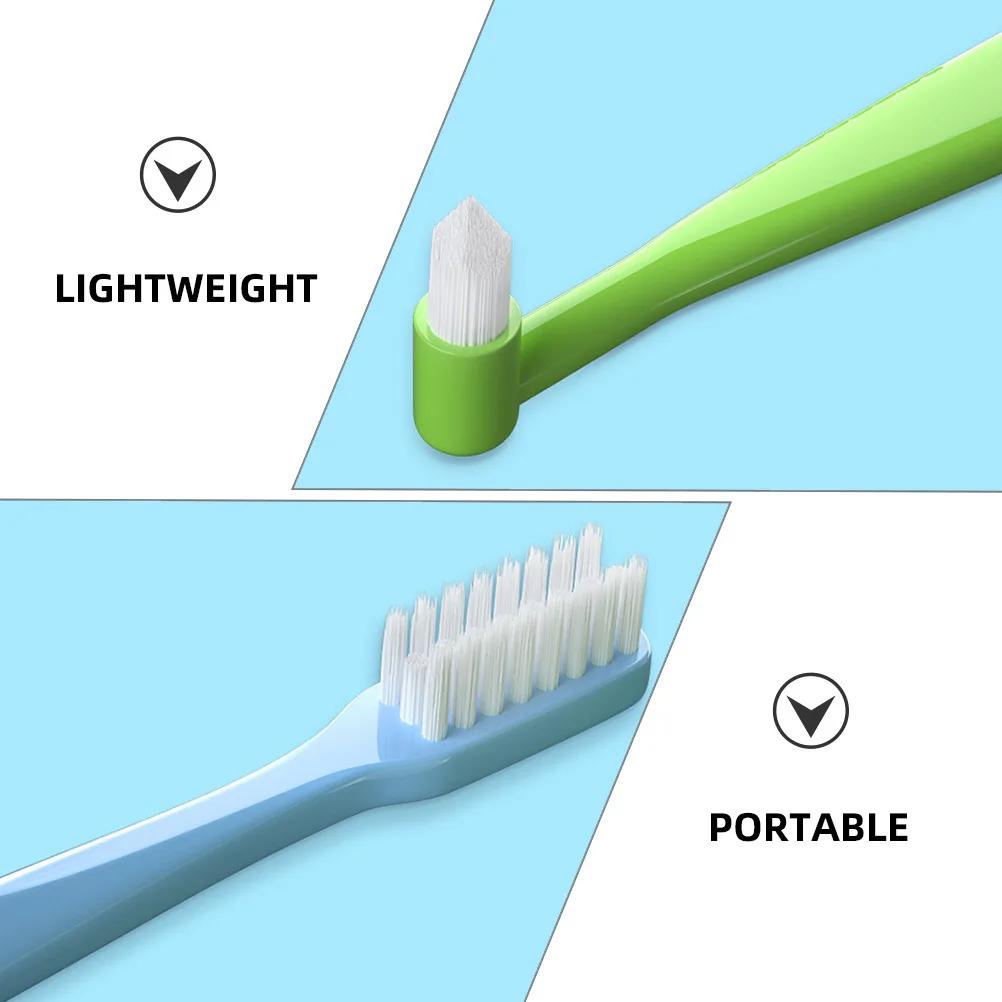 4 قطع فرشاة أسنان تقويم الأسنان برأسين تصميم مريح فرشاة أسنان يدوية مدببة للاستخدام اليومي والسفر #1