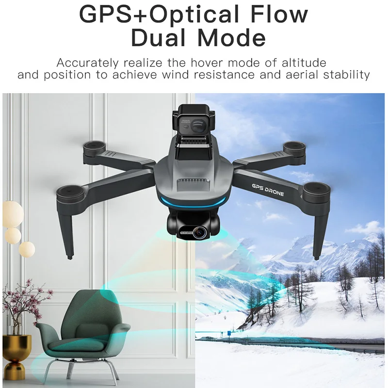 الطائرة بدون طيار GPS 8K Professional L200 PRO MAX 2-Axis PTZ HD كاميرا مزدوجة 5G WIFI FPV 360 °   طائرة بدون طيار لتجنب العوائق بالليزر بدون فرش