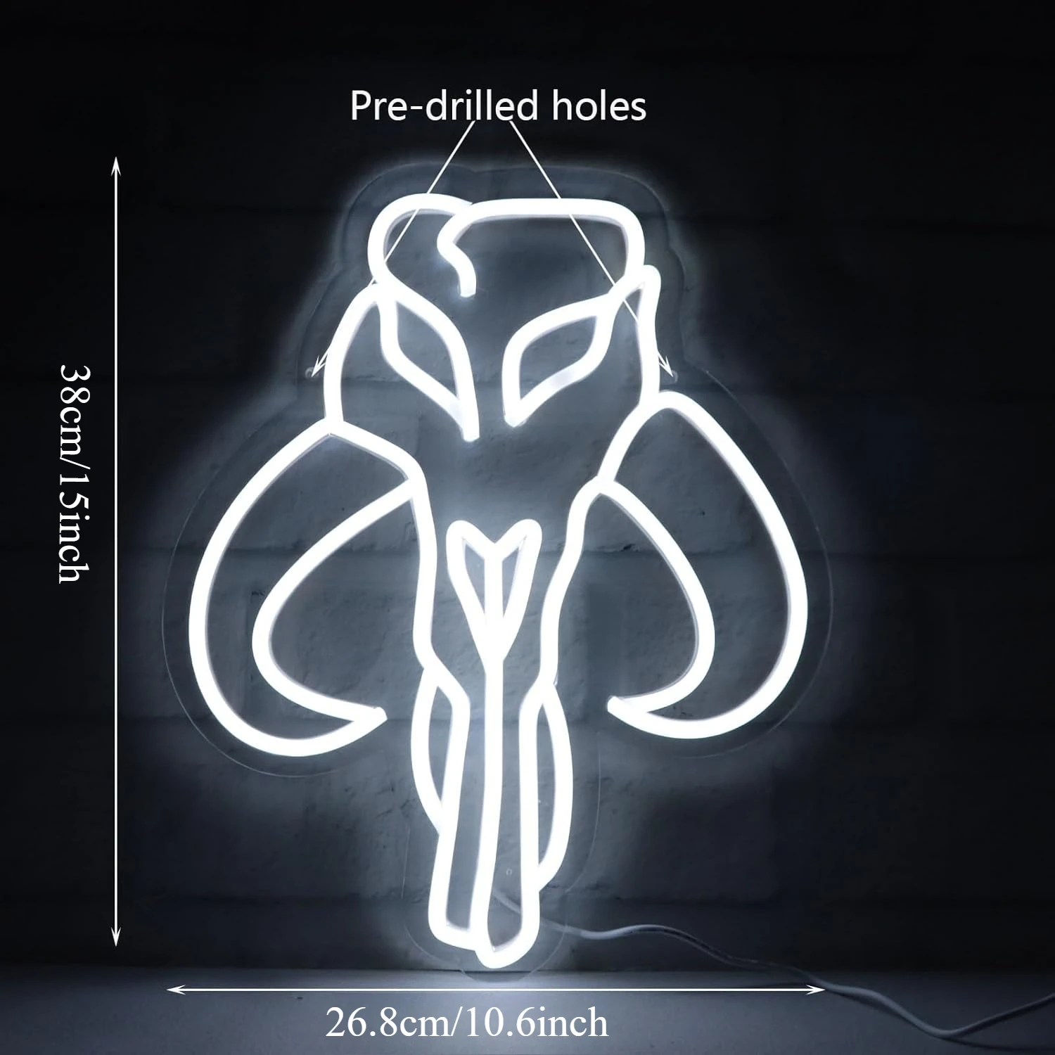 الأبيض الثور الجمجمة النيون USB عكس الضوء مصباح ليد لغرفة النوم لعبة غرفة بار ديكور المنزل شخصية هدية ضوء الليل #3