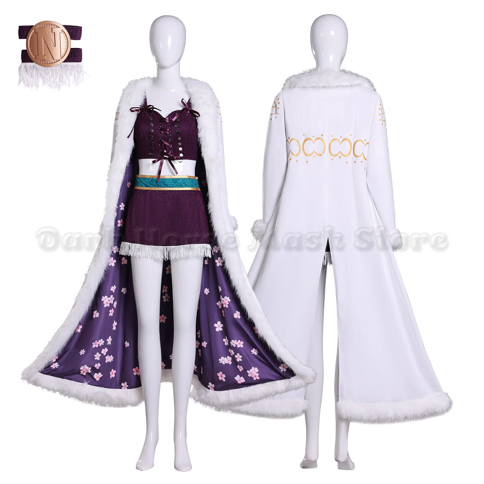 Disfraz de Cosplay de Nico Robin para Fiesta de Halloween y Sombrero, Traje de Chaqueta Blanca de Nico de la Serie de TV de Acción Realista para Anime Expo Miss All Sunday