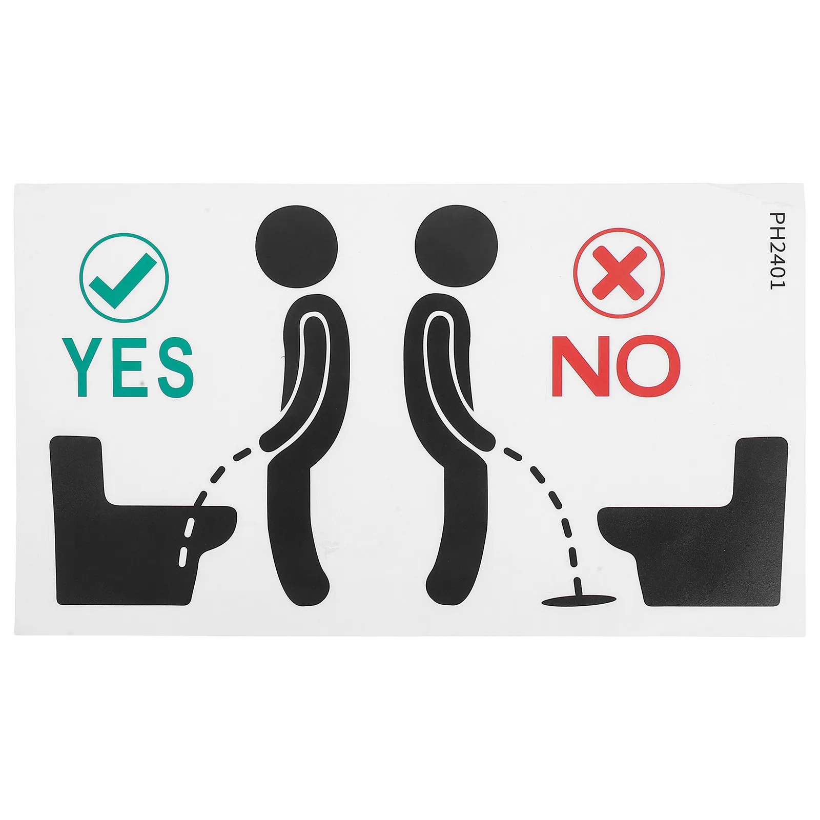 Funny Restroom Sign Stickers Bathroom for Wall Decoration Literature PVC Pee Reminder