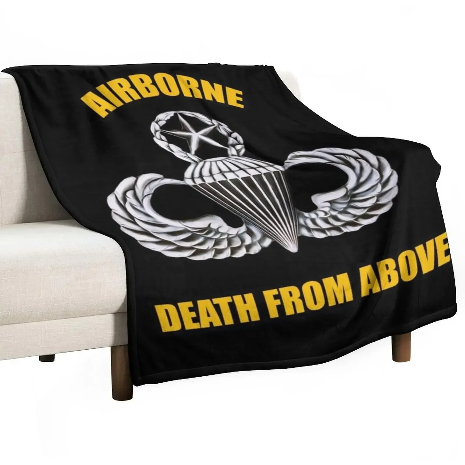 Airborne Death from Above Throw Blanket Travel Shaggy Furry For Baby Blankets