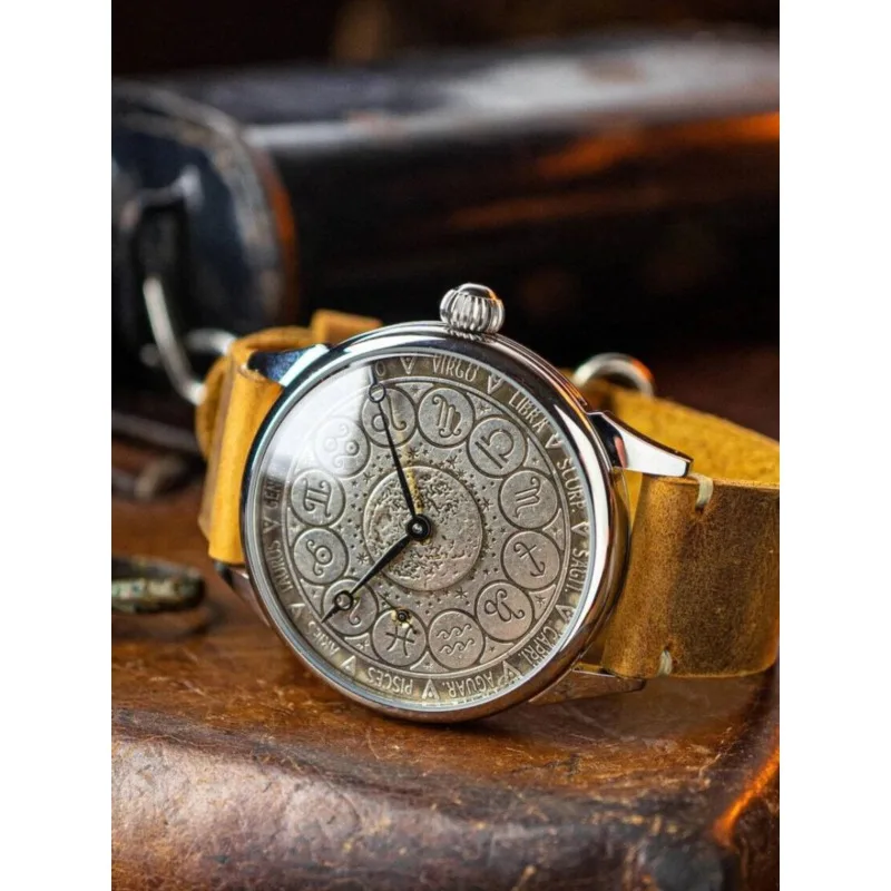 Exclusive 12 Constellation Coin Handmade Men's Mechanical Watch