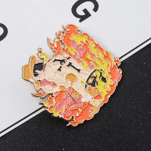 Brosche Anime Ace Nagellack, heißer Mann Pin, japanische Kerzengeschichte, Cosplay -Requisiten, Schmuck -Rucksack, Geschenk für Fans, Männer und Frauen 10 Hauptverkaufs -Top -Läden Schmuck - №9