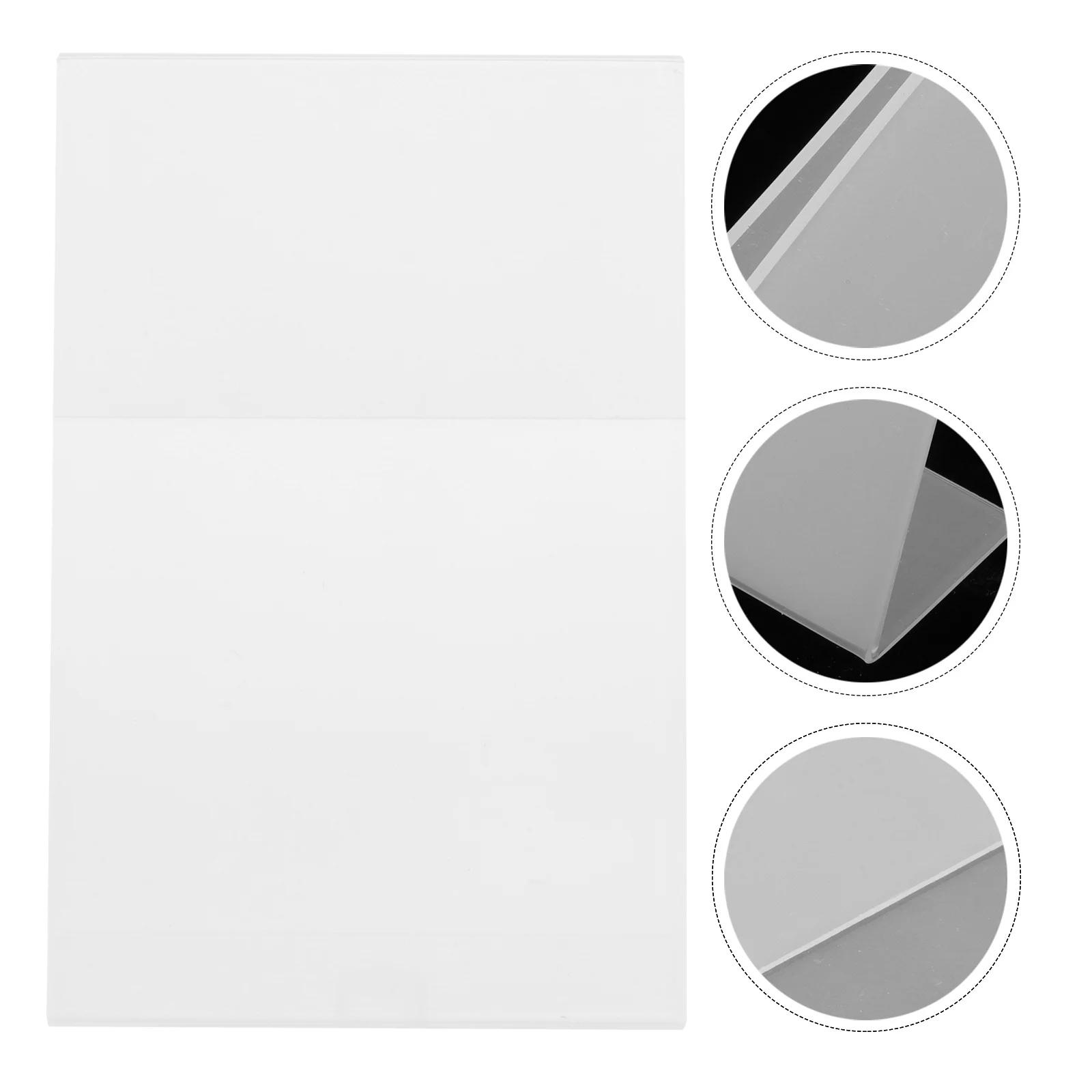 

6Pcs Acrylic Display Stands Transparent L Shape Sign Holders for Menu Price Tags Business Cards Double Sided Sign Display Rack