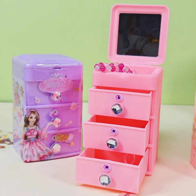 Princess Make-up Box Cute With Drawers Accessories Storage Box Toys For Children Princess Treasure Play House Display Box Toys