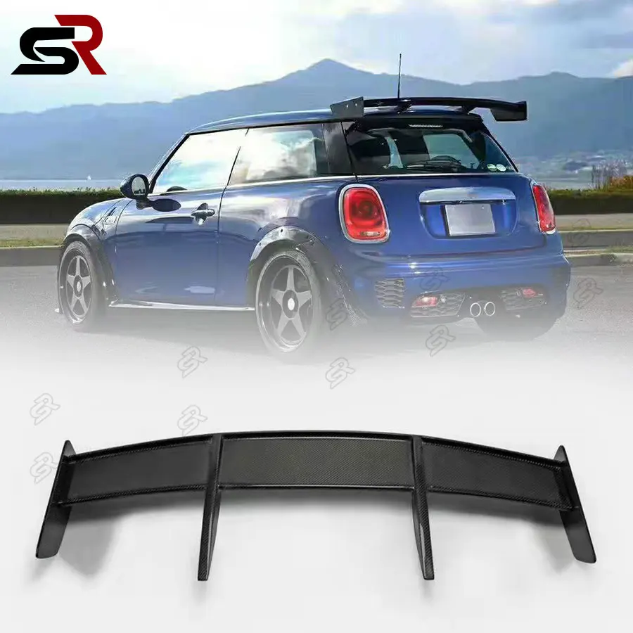 

For BMW Mini F55 F56 RK Style Carbon Fiber Tail fins Tailgate Rear Spoiler Accessories Car Exterior upgraded body kit