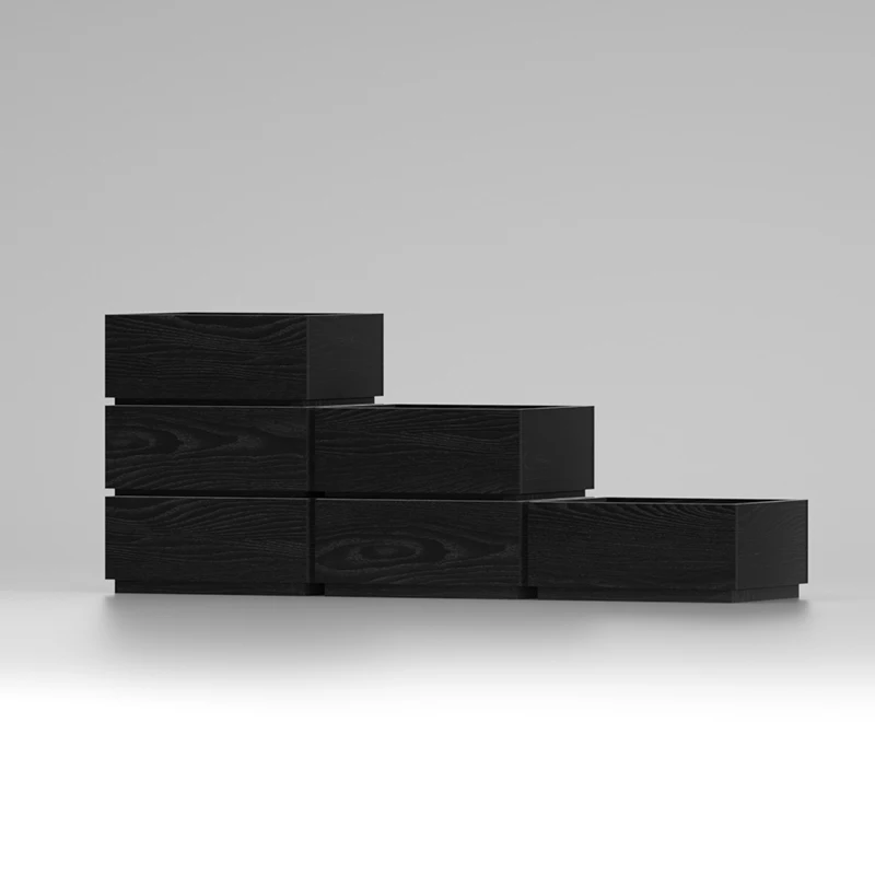 Italian minimalist multi-function advanced stacking bedside table simple bedroom bedside drawer storage creativity