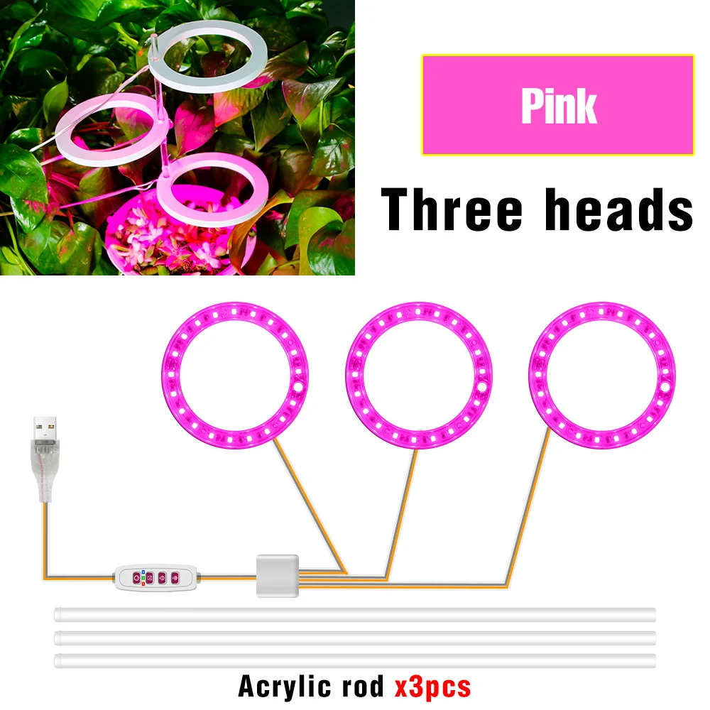 LED Grow Light Volledige Spectrum Phytolamp Kamerplant Lamp Hydrocultuur Bloemzaden Teelt Groeilicht Met Timing Functie