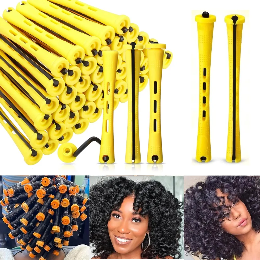 20Pcs Short Perm Rods Set Plastic Cold Wave Rollers Non-Slip Hair Curler Heatless Perming Hairdressing Styling Accessories
