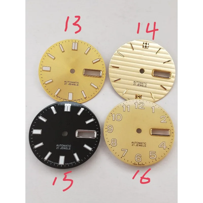 Watch accessories mechanical old 7009A/7s26A movement diagonal handle 3.8-position dial literal surface dial 28.5