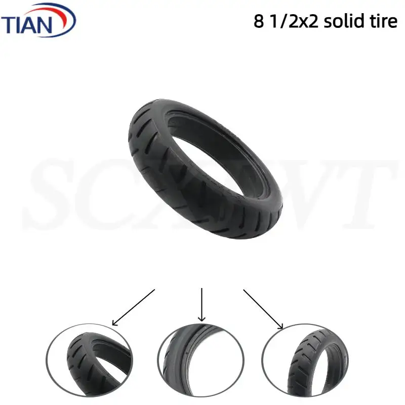 

Black 8 1/2x2 Solid Tire Wheel Inner Tube For Xiaomi Mijia M365 Electric Scooter