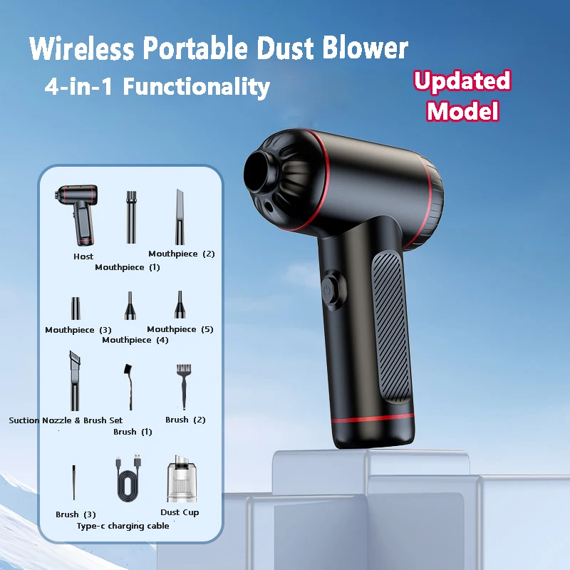 

Multifunctional Integrated Suction Blowing Vacuum Combination Vacuum Cleaner USB Charging Small Household Car Vacuum Cleaner