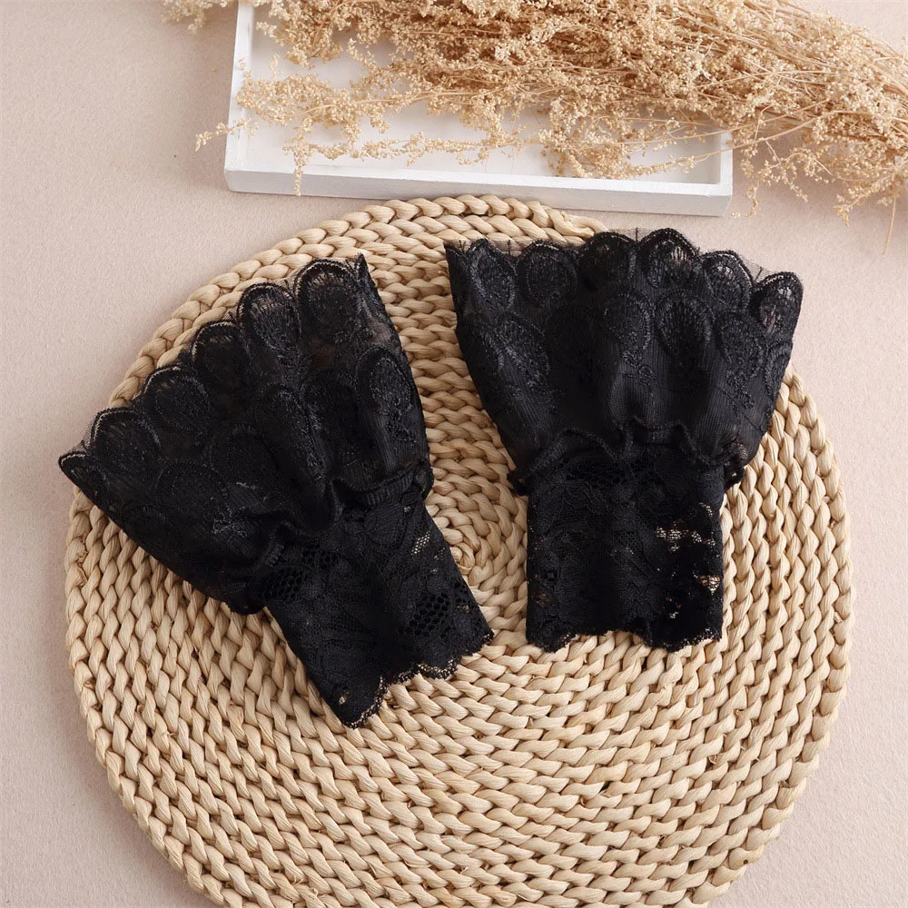 

Эластичные свадебные аксессуары с искусственными рукавами, кружевные манжеты, модные декоративные манжеты для свитеров, маскарадные блузки