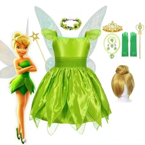 ديزني تينكربيل أنثى ، تينكربيل أخضر ، عيد الهالوين ، فستان فاخر ، أميرة خرافية ، تأثيري ، حفلة كرنفال أفضل 6 بيع يتوهم العبث بيل للبالغين - No2