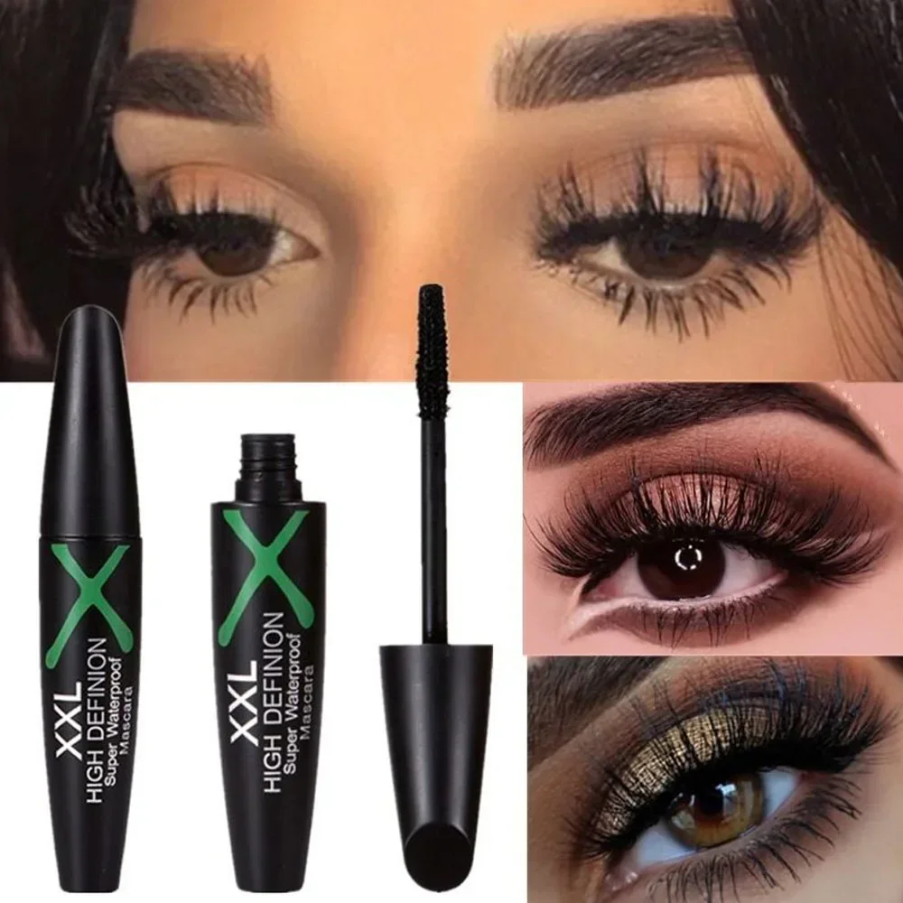 4D Silk Fiber Cílios Mascara, alongamento, impermeável, de longa duração, preto cílios extensão, 3D Make Up, 1 Pc