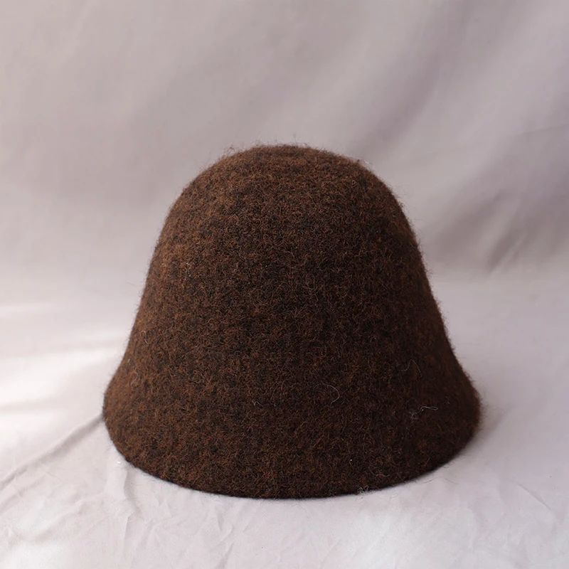 Women Winter Fleece Bucket Hat Japanese Style Vintage Foldable Fisherman Cap Elegant Multi‑functional Hat Travel Vacation Party
