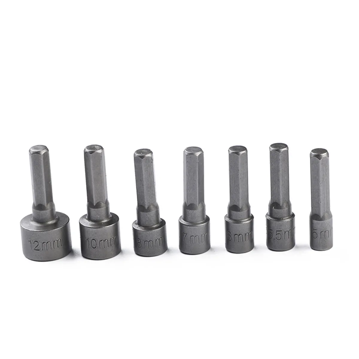 

14Pcs Strong Socket Sleeve Hex Bit Set Chrome Vanadium Steel Fits Corded Cordless Drills Hexagon Shank Screwdriver Bits for DIY
