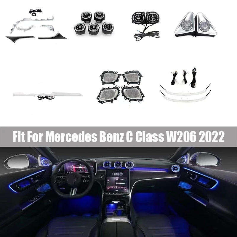 

Whole Vehicle Ambient Light Kit Suitable for Mercedes Benz C-Class W206 C260 C200 2022 Modified Automotive Interior Parts