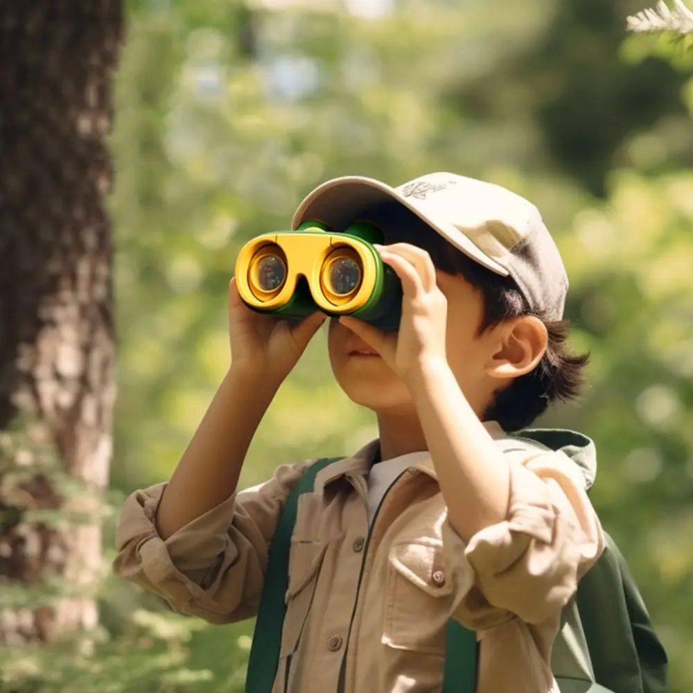 Plastic Children Binoculars Educational Toys HD Magnifier Portable Magnification High Magnification Science Exploration
