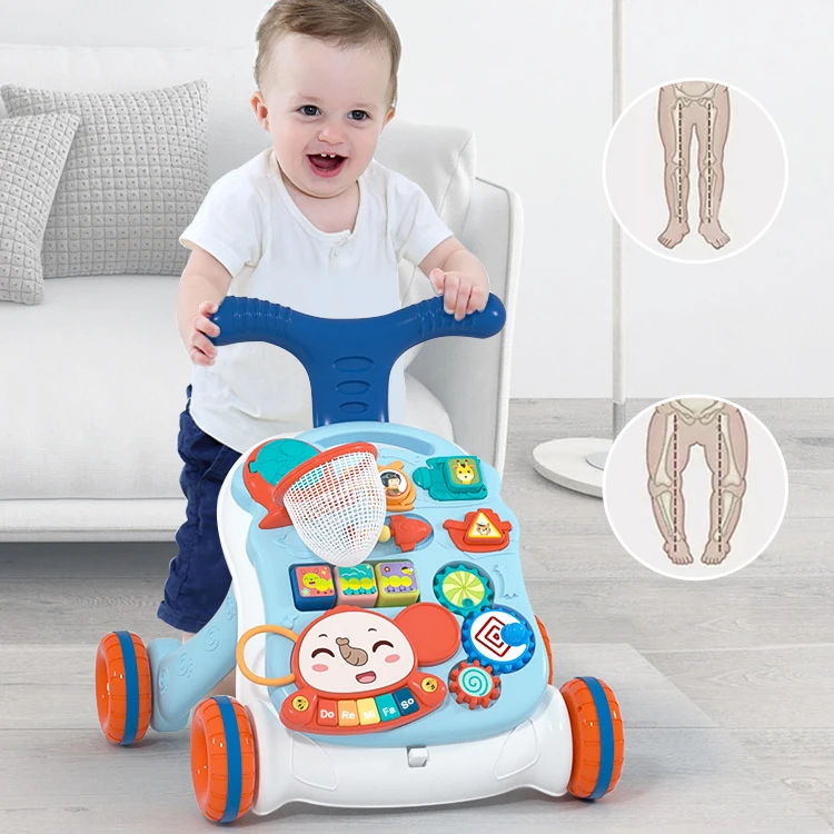 

2-in-1 Multifunctional Game Table Baby Walker with wheel 6-24 Months Stroller Anti-rollover Toddler Walker for baby