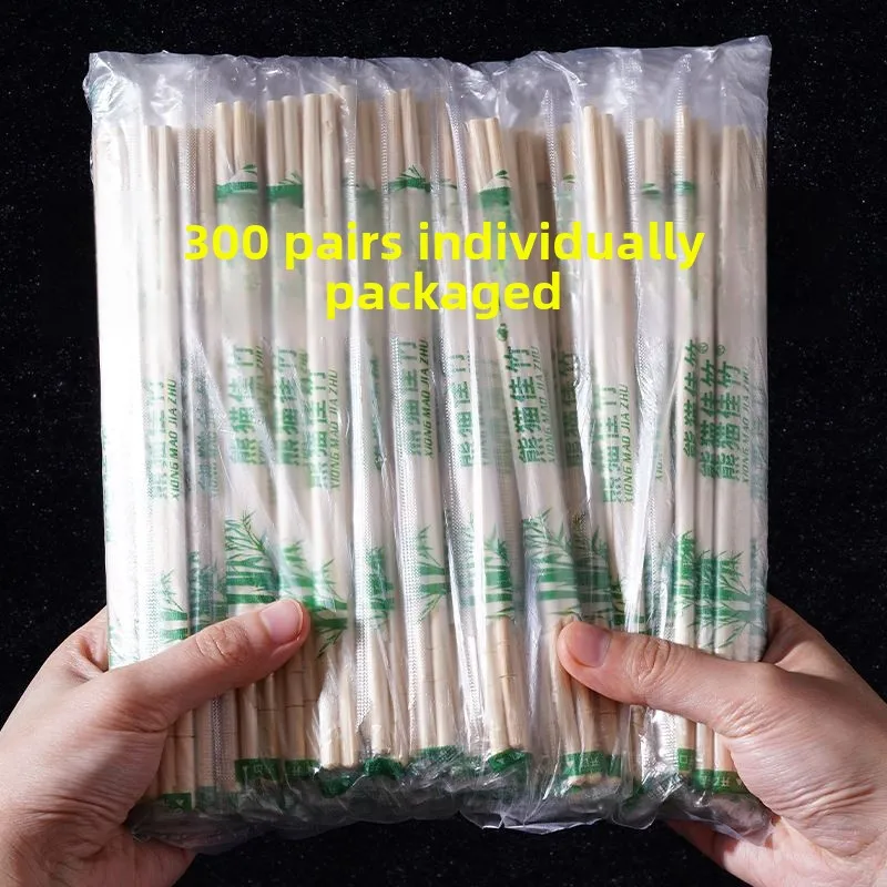 

Одноразовые бамбуковые палочки для еды: для ресторанов, фастфуда, еды на вынос, удобные для домашнего использования, доступные круглые палочки для столовых приборов