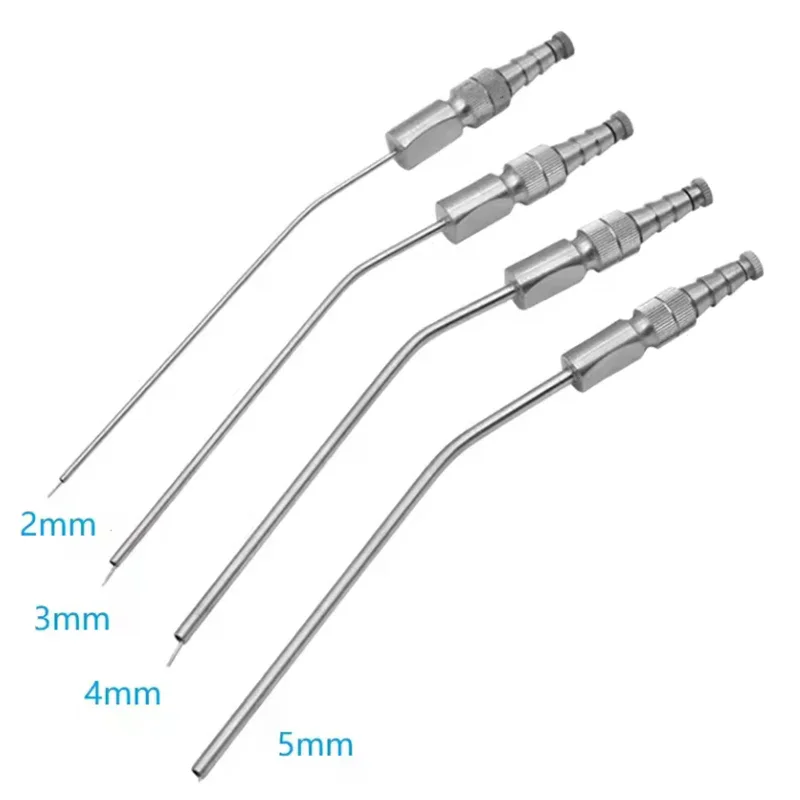 1PCS 2/3/4/5mm Weak Straw Tub Stainless Steel Implants Sucker Pipettes Dental Implant Suction Tub Medical Surgery Aspirator Tool