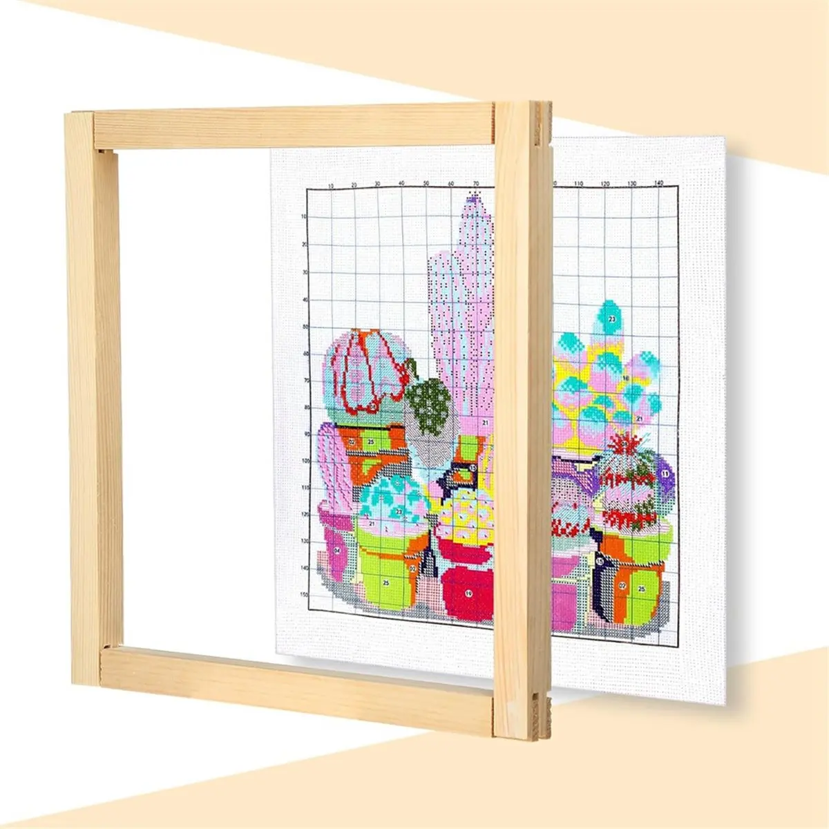 

12 Sets Stretcher Bars for Needlework 6 Sizes Wooden Canvas Stretcher Bars for Needlepoint Embroidery Frame