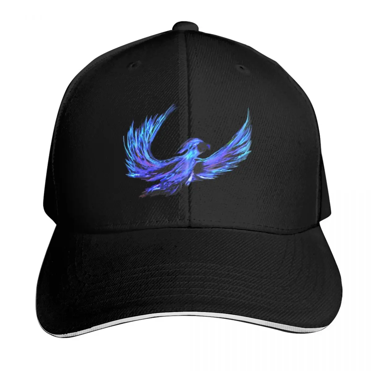The Blue Phoenix Baseball Cap Cotton Twill Breathable Contrast Two Tone Brim Snapback Flat Bill