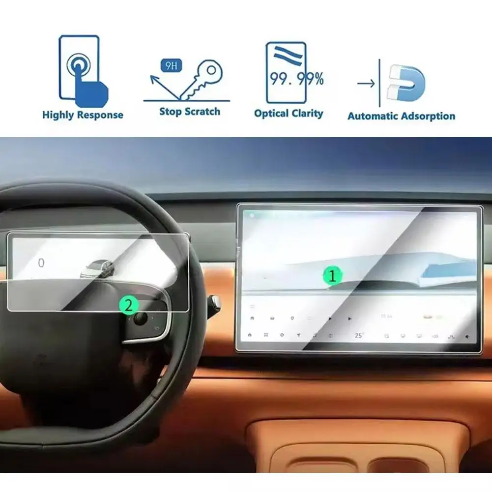 For 24-26 Zero Run C10 Central Control Navigation Screen TPU Tempered Film Automotive Film Protection Parts Film Scratch Sc S7I4